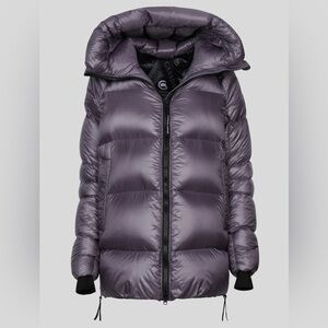 Canada Goose Metallic Purple Hooded Down Puffer Coat